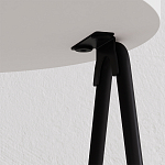 Стол приставной с 2-мя круглыми белыми столешницами ESSEL SIDE TABLE WHITE варинант исполнения - 2 | Loft Concept в Москве