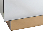 Столик журнальный зеркальный с золотым декором Gold Painted Mirror Table варинант исполнения - 3 | Loft Concept в Москве