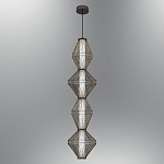 Подвесной светильник вертикальный с плетеным металлическим каркасом Metal Interweaving варинант исполнения - 2 | Loft Concept в Москве