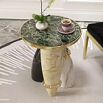 Дизайнерский журнальный стол круглый на 3-х фигурных ножках Cuzadit варинант исполнения - 1 | Loft Concept в Москве