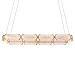 Люстра прямоугольная с текстурным природным рисунком IceFlame варинант исполнения - 4 | Loft Concept в Москве