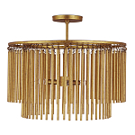 Потолочный светильник двухъярусный золотого цвета Metal Tentacles варинант исполнения - 3 | Loft Concept в Москве