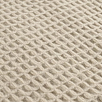 Плед из шерсти бежевого цвета с бахромой Waffle Comfort варинант исполнения - 2 | Loft Concept в Москве