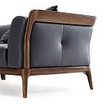 Кресло большое c каркасом из массива дерева Walnut Armchair варинант исполнения - 1 | Loft Concept в Москве