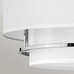 Потолочный светильник с двухслойным белым текстильным абажуром Hinkley варинант исполнения - 11 | Loft Concept в Москве