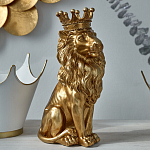 Статуэтка лев с детализированной гривой и изящной короной Lion Crown  варинант исполнения - 5 | Loft Concept в Москве