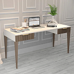 Рабочий стол с прямоугольной белой столешницей и 2-мя ящиками Harper Line варинант исполнения - 2 | Loft Concept в Москве