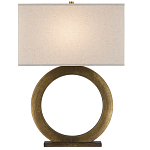 Настольная лампа с корпусом в форме кольца и прямоугольным абажуром French Ring варинант исполнения - 3 | Loft Concept в Москве