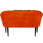 Диван двухместный из натурального бука оранжевый с цветным принтом Impressionism in Art варинант исполнения - 2 | Loft Concept в Москве