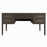 Большой Рабочий стол Primo с 5 выдвижными ящиками Темный орех варинант исполнения - 7 | Loft Concept в Москве