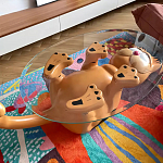 Дизайнерский журнальный стол с основанием в виде кота Bivan варинант исполнения - 2 | Loft Concept в Москве