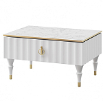 Стол журнальный белый с ящиком Expanses of Beauty варинант исполнения - 1 | Loft Concept в Москве