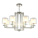 Люстра с 8-ю цилиндрическими плафонами из стекла Laurent варинант исполнения - 6 | Loft Concept в Москве