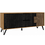 ТВ-тумба с  2-мя ящиками и закрытыми полками Stone Effect варинант исполнения - 1 | Loft Concept в Москве