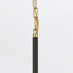 Подвесной светильник с плафоном в форме плоского купола и белой шарообразной лампой Eurofase варинант исполнения - 6 | Loft Concept в Москве