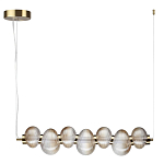 Подвесной светильник линейный с 7-ю рифлеными стеклянными шарами Marcelh Light варинант исполнения - 2 | Loft Concept в Москве