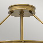 Потолочный светильник цвета латунь с плоским круглым плафоном Hinkley варинант исполнения - 3 | Loft Concept в Москве