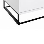 Стеллаж книжный белый с 3-мя открытыми полками и дверкой Strict Lines варинант исполнения - 5 | Loft Concept в Москве