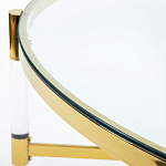 Кофейный столик со столешницей из стекла Crossy варинант исполнения - 5 | Loft Concept в Москве