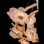 Люстра круглая на золотом каркасе с цветочным декором Miscellaneous herbs варинант исполнения - 5 | Loft Concept в Москве