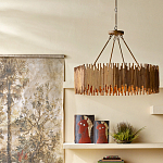 Люстра с абажуром из ротанга Wicker Furniture варинант исполнения - 4 | Loft Concept в Москве