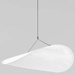 Подвесной светильник с белым тканевым плафоном в форме облака Crystal Cloud Junction варинант исполнения - 1 | Loft Concept в Москве