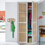 Шкаф с двумя дверцами из плетеного ротанга Tomio Wicker Furniture варинант исполнения - 8 | Loft Concept в Москве