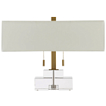 Настольная лампа прямоугольная на прозрачном основании Charm and Luxury варинант исполнения - 4 | Loft Concept в Москве