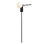 Бра с белым шарообразным плафоном и черным минималистичным каркасом Direct Rays варинант исполнения - 2 | Loft Concept в Москве