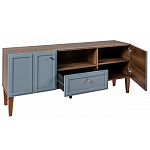 ТВ-тумба серая из массива бука с 2-мя дверками и ящиком Wenge Light варинант исполнения - 4 | Loft Concept в Москве