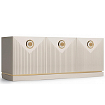 ТВ-тумба с 3-мя фактурными дверцами Satin Furniture варинант исполнения - 1 | Loft Concept в Москве