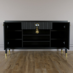 Комод-буфет Elsa Dreams Black с открытыми полками   варинант исполнения - 3 | Loft Concept в Москве