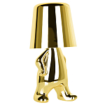 Настольная лампа фигурная золотого цвета с гладким абажуром Высота 19 см Sophia варинант исполнения - 2 | Loft Concept в Москве