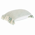 Чехол на подушку мятного цвета с бахромой и объемным узором Ethnic mix варинант исполнения - 1 | Loft Concept в Москве