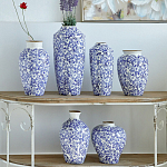 Ваза с синим цветочным узором Blue & White Ornament  варинант исполнения - 3 | Loft Concept в Москве