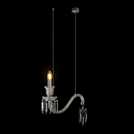 Подвесной светильник стеклянный в виде канделябра Curved Glass Chandelier варинант исполнения - 2 | Loft Concept в Москве