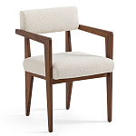 Кресло обеденное Alcove White Boucle из массива ореха варинант исполнения - 1 | Loft Concept в Москве