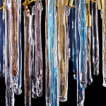 Люстра на подвесе с каркасом из металла и цветными подвесками из стекла Droplet Chandelier варинант исполнения - 2 | Loft Concept в Москве