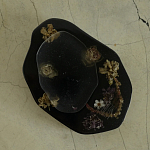 Подставка из эпоксидной смолы с цветами черная Epoxy Resin Flowers Black варинант исполнения - 2 | Loft Concept в Москве