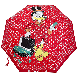Зонт раскладной LOUIS VUITTON дизайн 002 Красный цвет