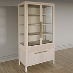 Витрина Primo со стеклянными фасадами и буфетом шпон Светлый дуб варинант исполнения - 3 | Loft Concept в Москве