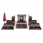 Настольный письменный набор из природного камня обсидиана с декором в виде Коня Team leader варинант исполнения - 2 | Loft Concept в Москве