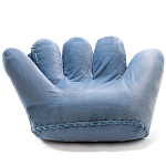 Дизайнерское плюшевое кресло в форме руки голубое Poltronova Joe Plush Baby Blue Armchair варинант исполнения - 1 | Loft Concept в Москве