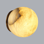 Настенно-потолочный светильник с плафоном в форме шара из алебастра Cryptocrystalline Stone варинант исполнения - 9 | Loft Concept в Москве