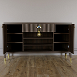 Комод-буфет Elsa Dreams Walnut с открытыми полками   варинант исполнения - 3 | Loft Concept в Москве