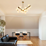 Люстра подвесная фигурная с белыми лампами в форме шара Felicitat варинант исполнения - 1 | Loft Concept в Москве