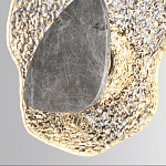 Бра с волнообразным стеклянным плафоном и вставкой из мрамора Liquid Stone варинант исполнения - 5 | Loft Concept в Москве