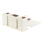 Настольный письменный набор из мрамора и креноида с гербом России Marble Accessory варинант исполнения - 3 | Loft Concept в Москве