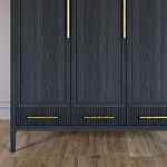 Большой Шкаф Primo Черный дуб с 3 дверьми и 3 выдвижными ящиками варинант исполнения - 2 | Loft Concept в Москве