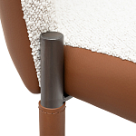 Стул мягкий с обивкой из рогожки и экокожи Contrasting Performance варинант исполнения - 3 | Loft Concept в Москве